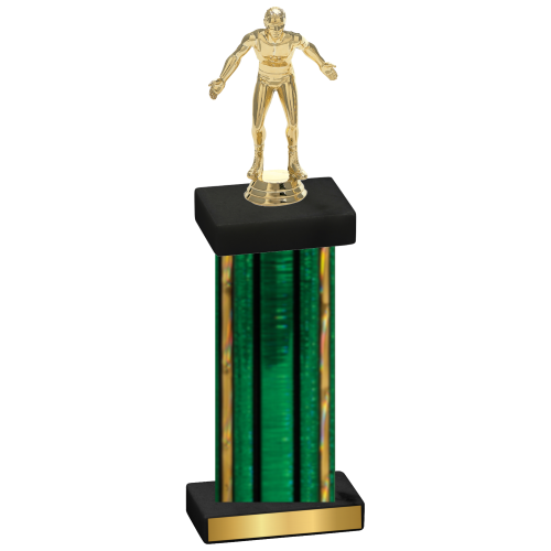 Single Green Glacier Wrestling Trophy