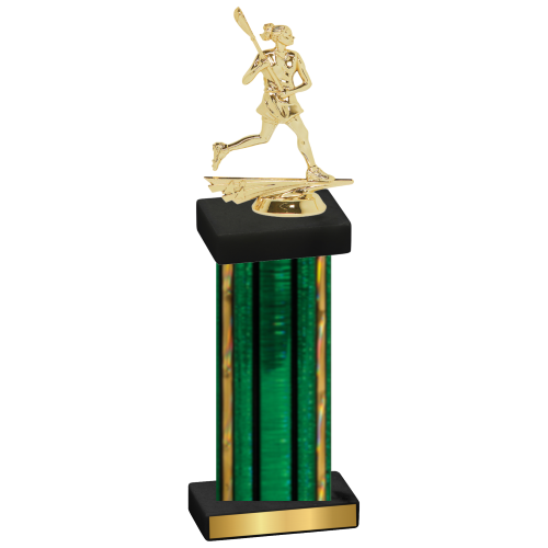 Single Green Glacier Lacrosse Trophy