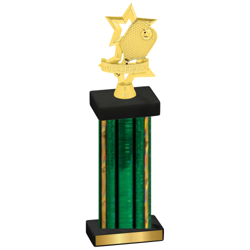 Single Green Glacier Pickleball Trophy