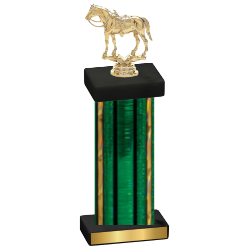 Single Green Glacier Horses Trophy