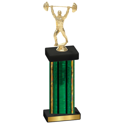 Single Green Glacier Weights Trophy