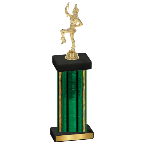 Single Green Glacier Majorette Trophy