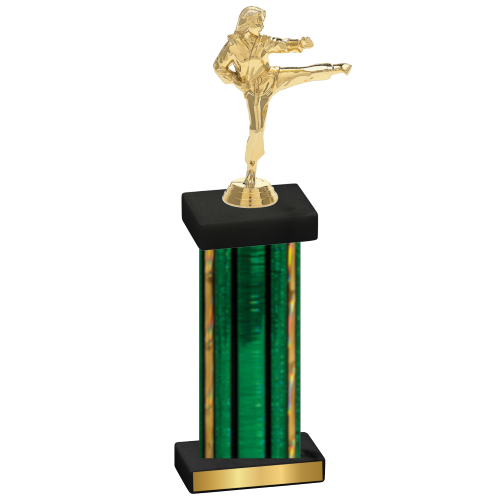 Single Green Glacier Karate Trophy