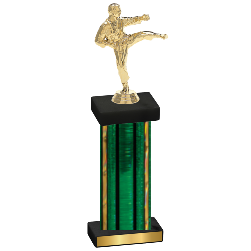 Single Green Glacier Karate Trophy