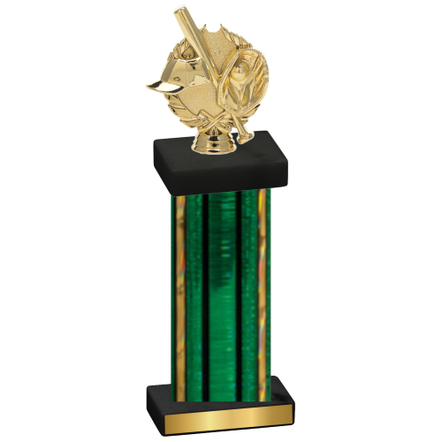 Single Green Glacier Baseball Trophy