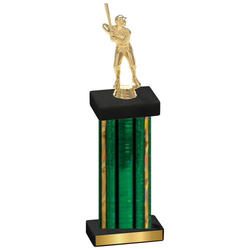 Single Green Glacier Baseball Trophy