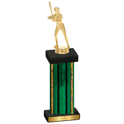 Single Green Glacier Softball Trophy