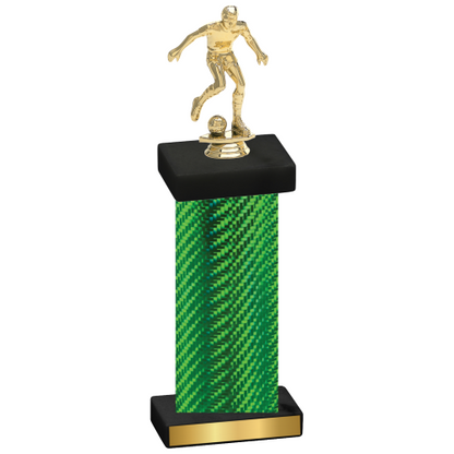 Single Green Carbon Fiber Soccer Trophy