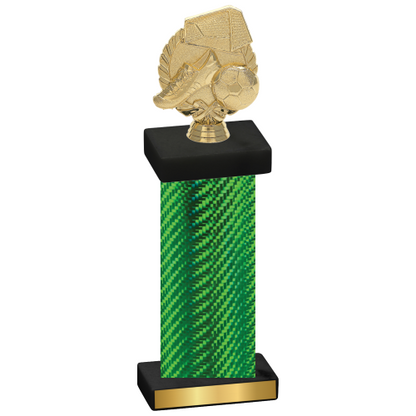 Single Green Carbon Fiber Soccer Trophy