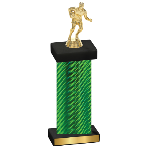 Single Green Carbon Fiber Rugby Trophy