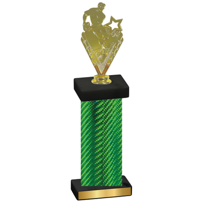 Single Green Carbon Fiber Rugby Trophy