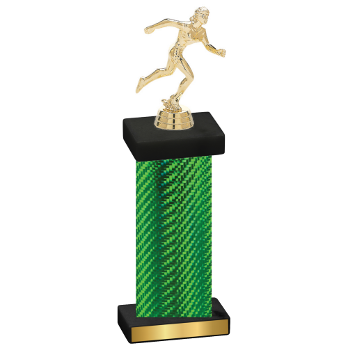 Single Green Carbon Fiber Running Trophy