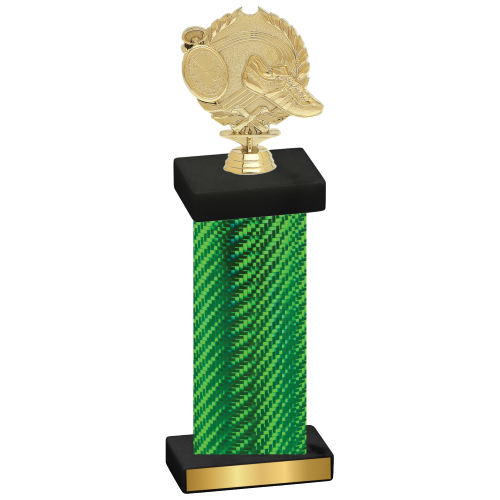 Single Green Carbon Fiber Running Trophy