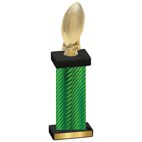 Single Green Carbon Fiber Football Trophy