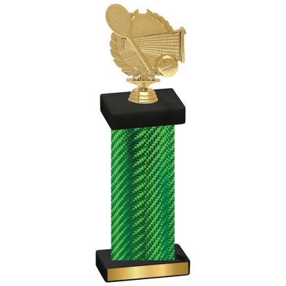 Single Green Carbon Fiber Tennis Trophy