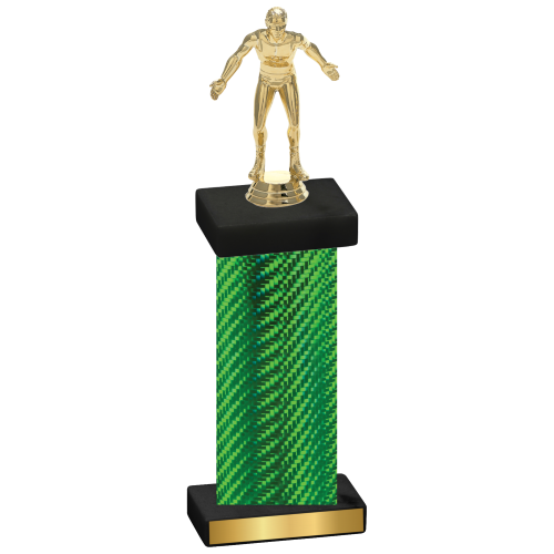 Single Green Carbon Fiber Wrestling Trophy