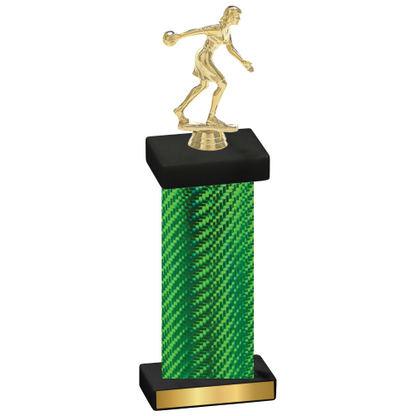 Single Green Carbon Fiber Bowling Trophy