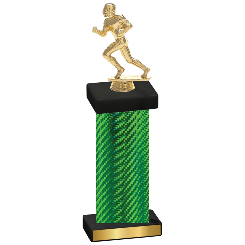 Single Green Carbon Fiber Football Trophy