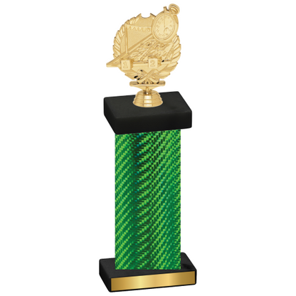 Single Green Carbon Fiber Swimming Trophy