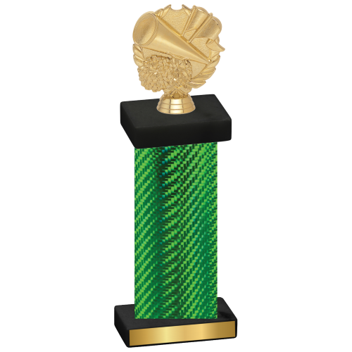 Single Green Carbon Fiber Cheerleading Trophy