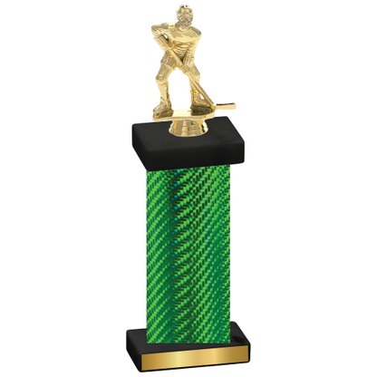 Single Green Carbon Fiber Hockey Trophy