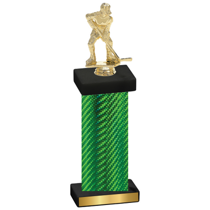 Single Green Carbon Fiber Hockey Trophy