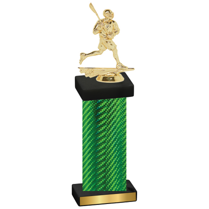 Single Green Carbon Fiber Lacrosse Trophy