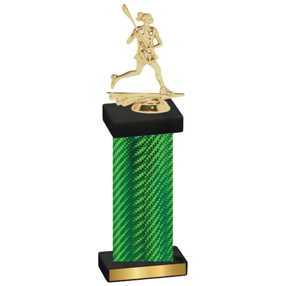 Single Green Carbon Fiber Lacrosse Trophy