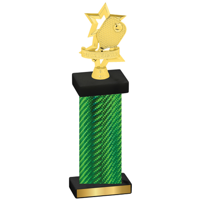 Single Green Carbon Fiber Pickleball Trophy