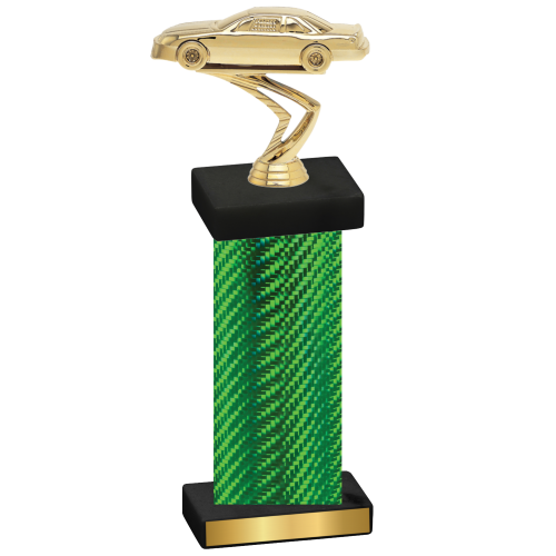 Single Green Carbon Fiber Cars Trophy