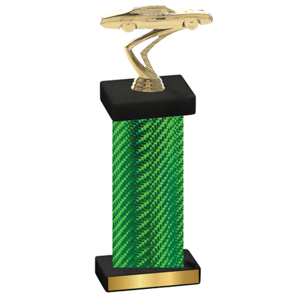 Single Green Carbon Fiber Cars Trophy