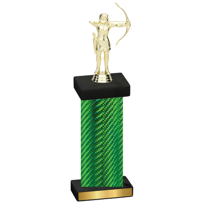 Single Green Carbon Fiber Archery Trophy