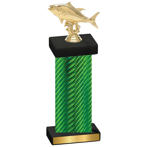 Single Green Carbon Fiber Fishing Trophy