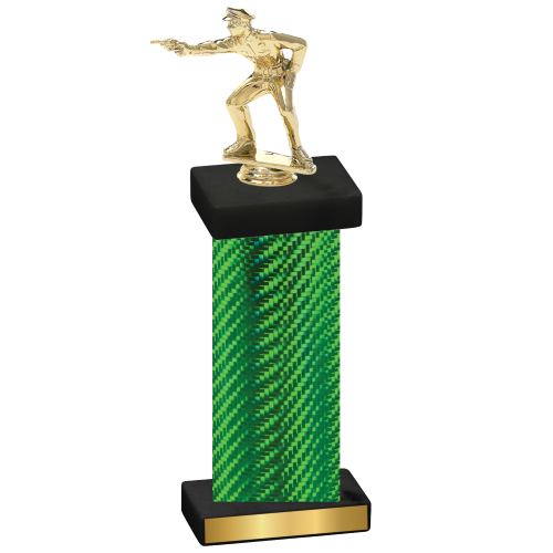 Single Green Carbon Fiber Shooter Trophy