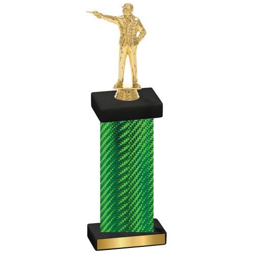 Single Green Carbon Fiber Shooter Trophy