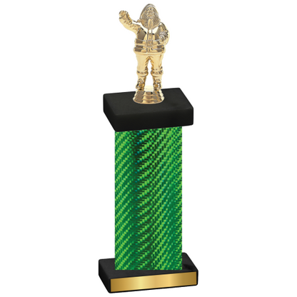 Single Green Carbon Fiber Holiday Trophy