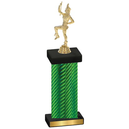 Single Green Carbon Fiber Majorette Trophy