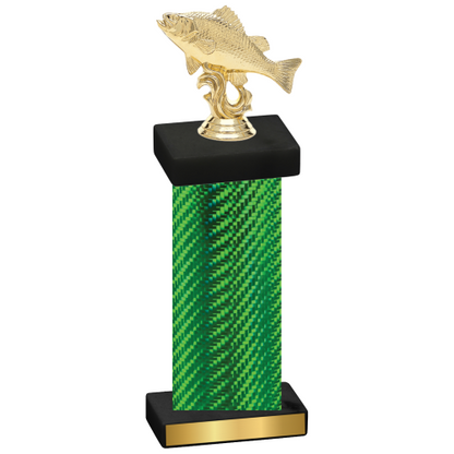 Single Green Carbon Fiber Fishing Trophy