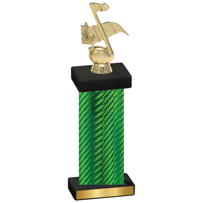 Single Green Carbon Fiber Music Trophy