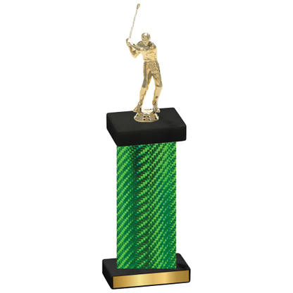 Single Green Carbon Fiber Golf Trophy