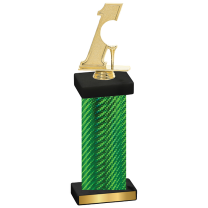 Single Green Carbon Fiber Golf Trophy