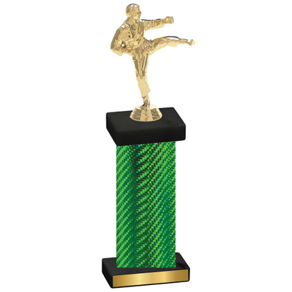 Single Green Carbon Fiber Karate Trophy