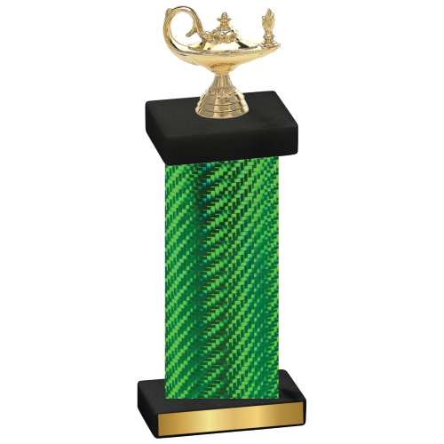 Single Green Carbon Fiber Academics Trophy