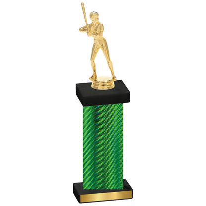 Single Green Carbon Fiber Softball Trophy