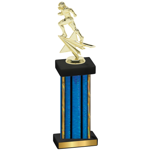 Single Blue Glacier Football Trophy