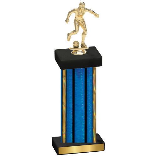 Single Blue Glacier Soccer Trophy