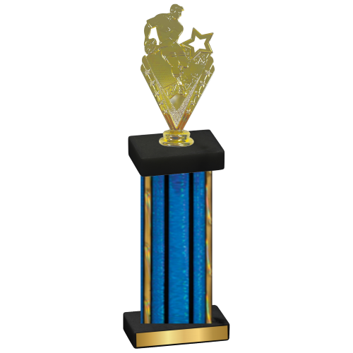 Single Blue Glacier Rugby Trophy