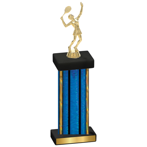 Single Blue Glacier Tennis Trophy