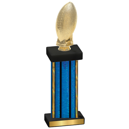 Single Blue Glacier Football Trophy