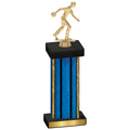 Single Blue Glacier Bowling Trophy